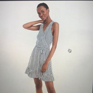 J.Crew Striped Wrap Beach Dress